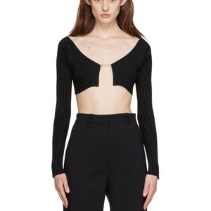 Jacquemes black long sleeve crop. Worn once